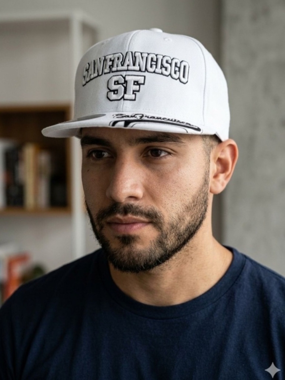 Howd San Francisco SF Embroidered Snapback Hat - White. Size XL